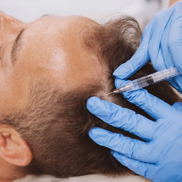 PRP Hair Injections to stimulate hair growth - male hair thinning